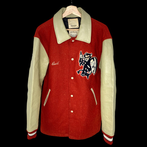 HOUSTON | Vintage “DEVILS” Varsity Jacket | L (40)