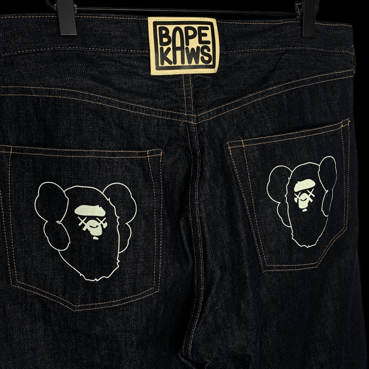 BAPE x KAWS | OG Raw Denim Jeans | L (34~36) – PISSCHILD ATHLETICS