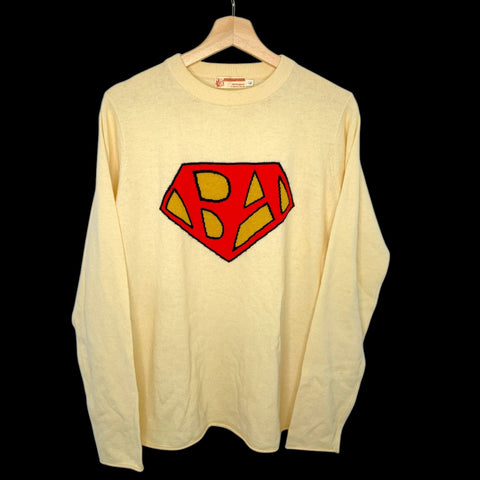 BAPE | OG General Made “BA” Superman Logo Wool Sweater (Cream) | L