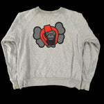 BAPE x KAWS | 4 Way Reversible Crewneck (Black/Gray) | M