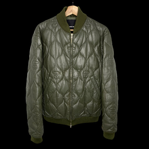 BAPE | OG Quilted Ape Head Leather Jacket (Olive) | M