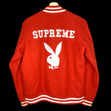 SUPREME x PLAYBOY | 2011 Wool Varsity Jacket (Red) | M