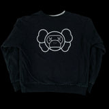 BAPE x KAWS | 4 Way Reversible Crewneck (Black/Gray) | M