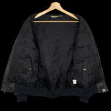 BAPE | Jacquard Camo Lined Leather Bomber Jacket (Black) | M