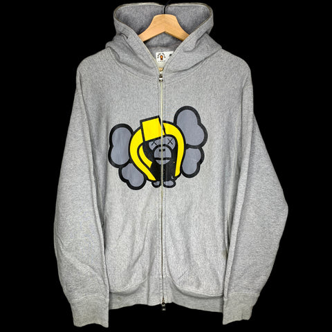 BAPE x KAWS | Baby Milo Soldier Full Zip Hoodie (Gray) | M