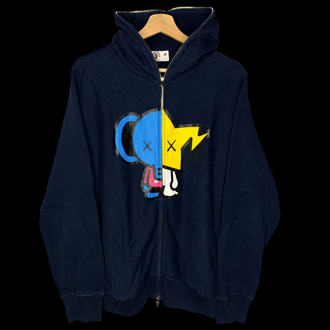 BAPE x KAWS | Baby Milo/Elephant Full Zip Hoodie (Navy) | M