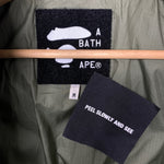 BAPE | OG Quilted Ape Head Leather Jacket (Olive) | M