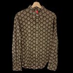 BAPE | OG Bat Print Button-Down Shirt (Brown) | M