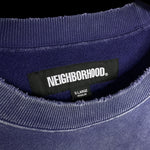 NEIGHBORHOOD | ‘23 Distressed Crewneck Sweatshirt (Blue) | XL