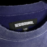 NEIGHBORHOOD | ‘23 Distressed Crewneck Sweatshirt (Blue) | XL