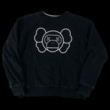 BAPE x KAWS | 4 Way Reversible Crewneck Sweatshirt (Black/Gray) | S