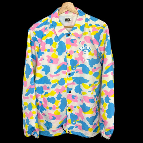 BAPE | OG Cotton Candy Camo Coach Jacket (White) | M (Fits L)