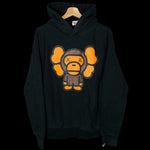 BAPE x KAWS | Baby Milo Pullover Hoodie (Black/Orange) | M