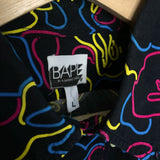 BAPE | OG Neon Camo Long Sleeve Button-Down Shirt | L
