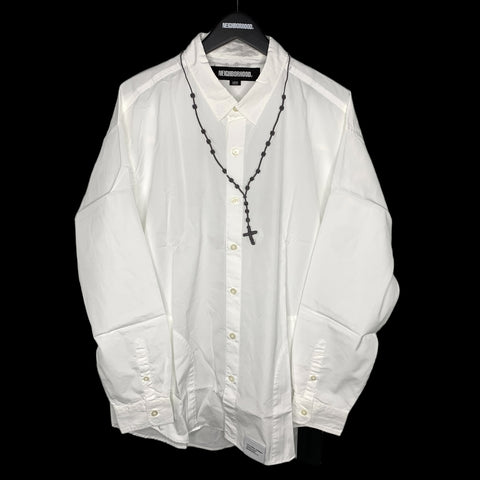 [DS!] NEIGHBORHOOD | ‘23 Embroidered Rosary Button-Down Shirt (White) | L