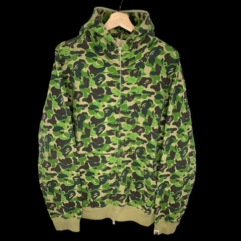 BAPE x KAWS | OG ABC Bendy Camo Full-Zip Hoodie (Green) | M