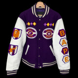 BAPE | OG Busy Works Varsity Jacket (Purple) | XL