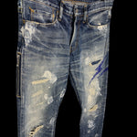 DENIM BY VANQUISH & FRAGMENT | Distressed Selvedge Denim Jeans | 32