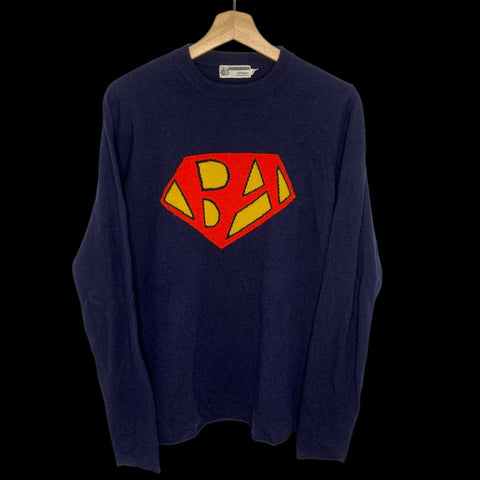 BAPE | OG General Made “BA” Superman Logo Wool Sweater (Navy) | L