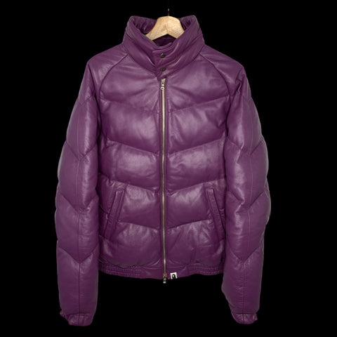 BAPE | OG Cowhide Leather Down Jacket (Purple) | L