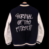 BAPE x STUSSY | Survival Of The Fittest Varsity Jacket (Black) | M