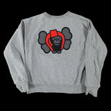 BAPE x KAWS | 4 Way Reversible Crewneck Sweatshirt (Black/Gray) | S