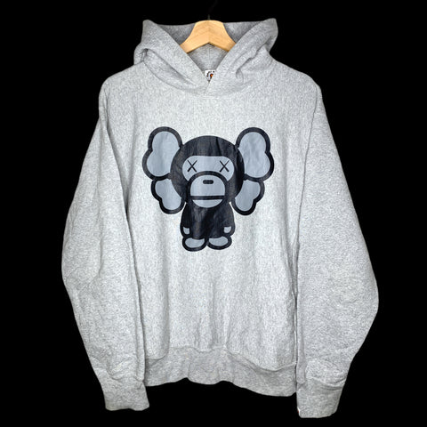 BAPE x KAWS | Baby Milo Pullover Hoodie (Gray/Black) | M