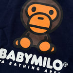 [DS] BAPE | Sitting Baby Milo Crewneck Sweatshirt (Navy) | L