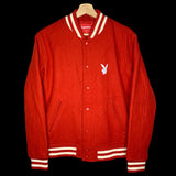 SUPREME x PLAYBOY | 2011 Wool Varsity Jacket (Red) | M