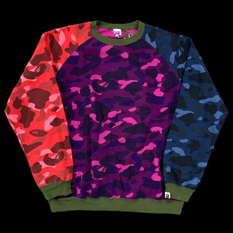 [DS!] BAPE | OG Crazy Color Camo Crewneck Sweatshirt | XL