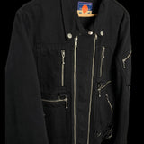 BLACKMEANS | Multi-Zip Riders Jacket (Black) | 4(XL)