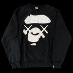 BAPE x KAWS | Big Face Crewneck Sweatshirt (Black) | M