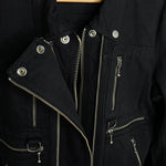 BLACKMEANS | Multi-Zip Riders Jacket (Black) | 4(XL)