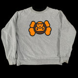 BAPE x KAWS | 4 Way Reversible Crewneck (Black/Gray) | M