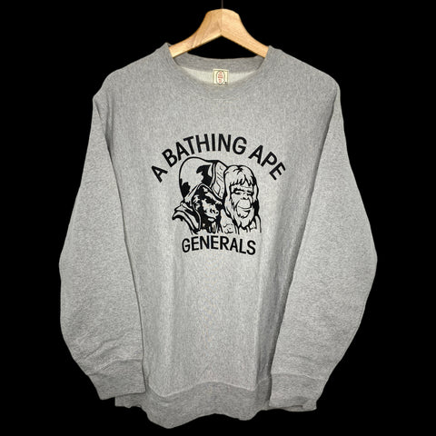 BAPE | OG Generals Crewneck Sweatshirt (Gray) | M