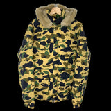 BAPE | OG Fur-Hooded 1st Camo Down Jacket (Yellow) | M