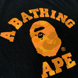 BAPE | Color Camo College Logo L/S Tee (Black/Orange) | XL