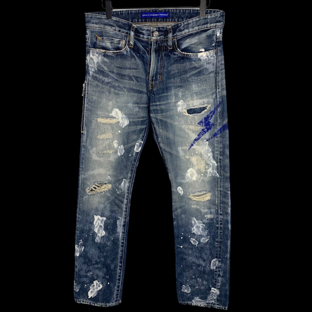 DENIM BY VANQUISH & FRAGMENT | Distressed Selvedge Denim Jeans