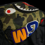 BAPE | Jacquard Camo Shark Full-Zip Bomber Jacket (Black) | L