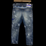 DENIM BY VANQUISH & FRAGMENT | Distressed Selvedge Denim Jeans | 32