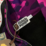 [DS!] BAPE | Half Color Camo Sleeve Full-Zip Shark Hoodie (Purple) | L