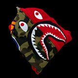 BAPE | Half Camo Full Zip Shark Hoodie (Red) | L