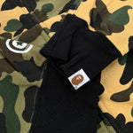 [DS!] BAPE | Split 1st Camo Full-Zip Shark Hoodie (Green/Yellow) | L