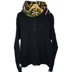 [DS!] BAPE | Double Hood Full-Zip Shark Hoodie (Black) | L