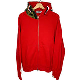 BAPE | Half Camo Full Zip Shark Hoodie (Red) | L