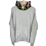 [DS!] BAPE | PONR Camo Hood Full-Ship Shark Hoodie (Gray) | L