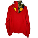BAPE | Half Camo Full Zip Shark Hoodie (Red) | L