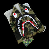 [DS!] BAPE | PONR Camo Hood Full-Ship Shark Hoodie (Gray) | L