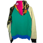 [DS!] BAPE | Crazy Color Block Full-Zip Shark Hoodie | L