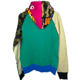 [DS!] BAPE | Crazy Color Block Full-Zip Shark Hoodie | L